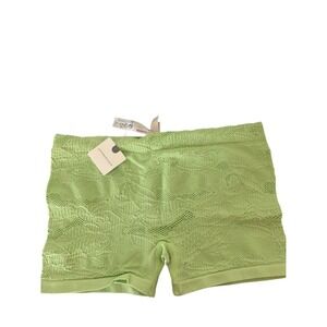 Anthropologie Lyrebird Lime Green Textured Seamless Boyshorts
